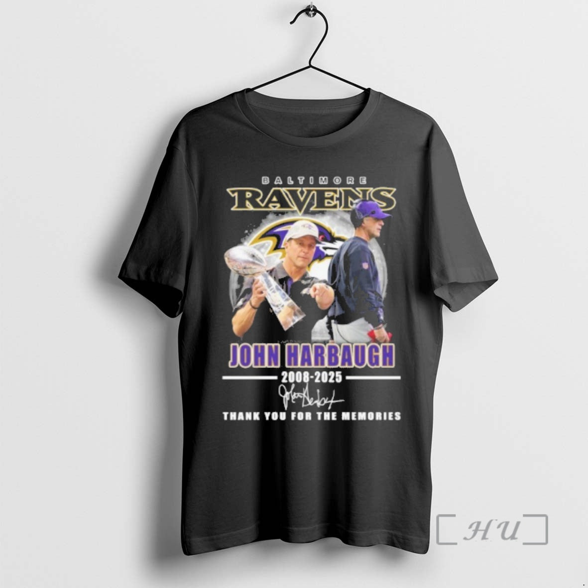 Officials Baltimore Ravens John Harbaugh 2008 2025 Thank You Coach T-Shirts, Hoodie, Sweatshirt | AU01DripNestTees.com