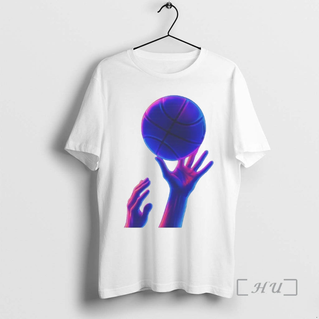 Officials Basketball Hands Neon Vaporwave Graphic T-Shirts, Hoodie, Sweatshirt | AU01DripNestTees.com