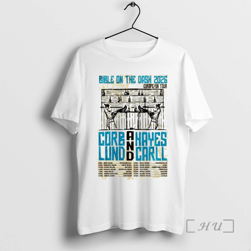 Officials Bible On The Dash Corb Lund And Hayes Carll Europe Uk Tour 2026 Premium T-Shirts, Hoodie, Sweatshirt