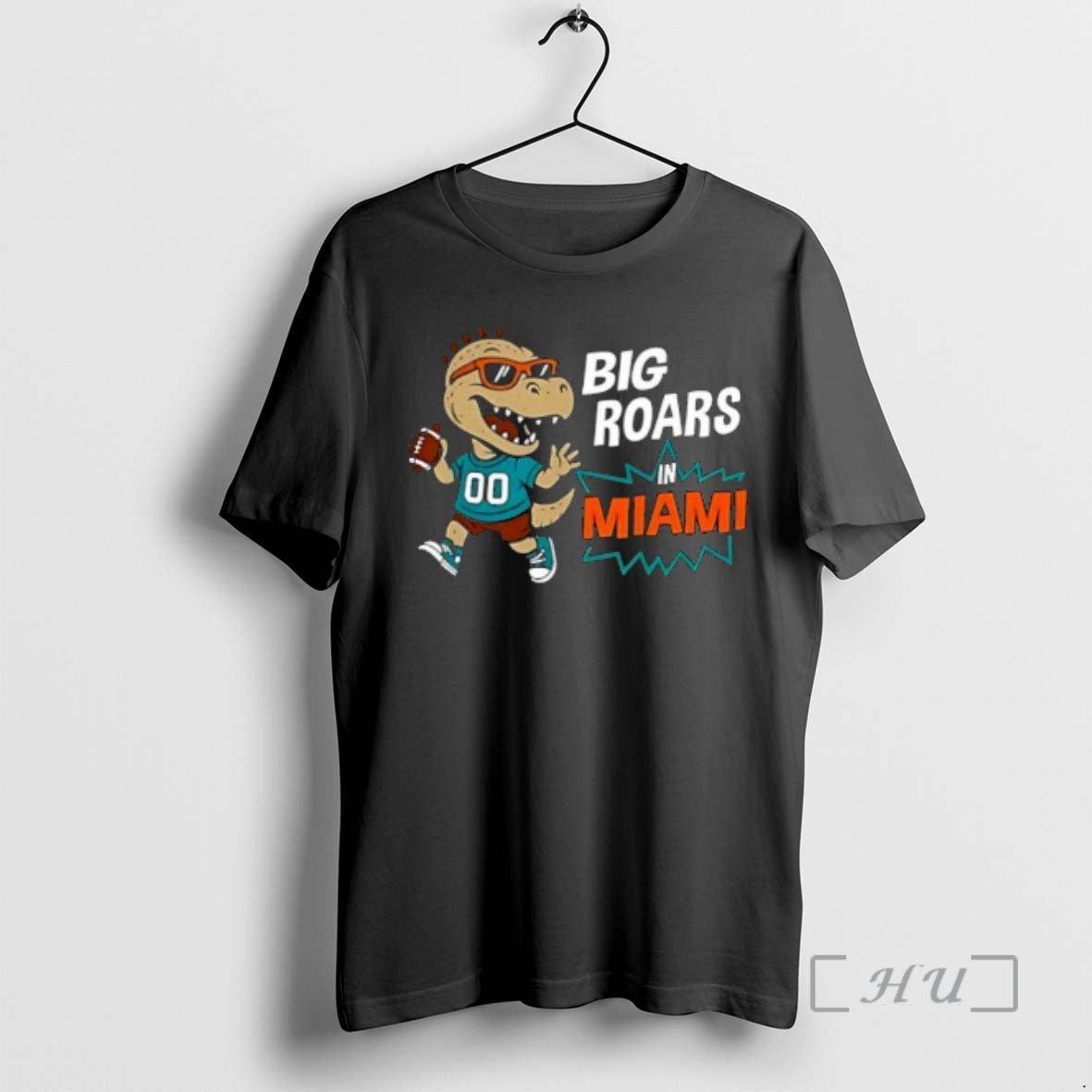 Officials Big Roars In Miami Dolphins Dinosaur Cartoon Funny T-Shirts, Hoodie, Sweatshirt | AU01DripNestTees.com