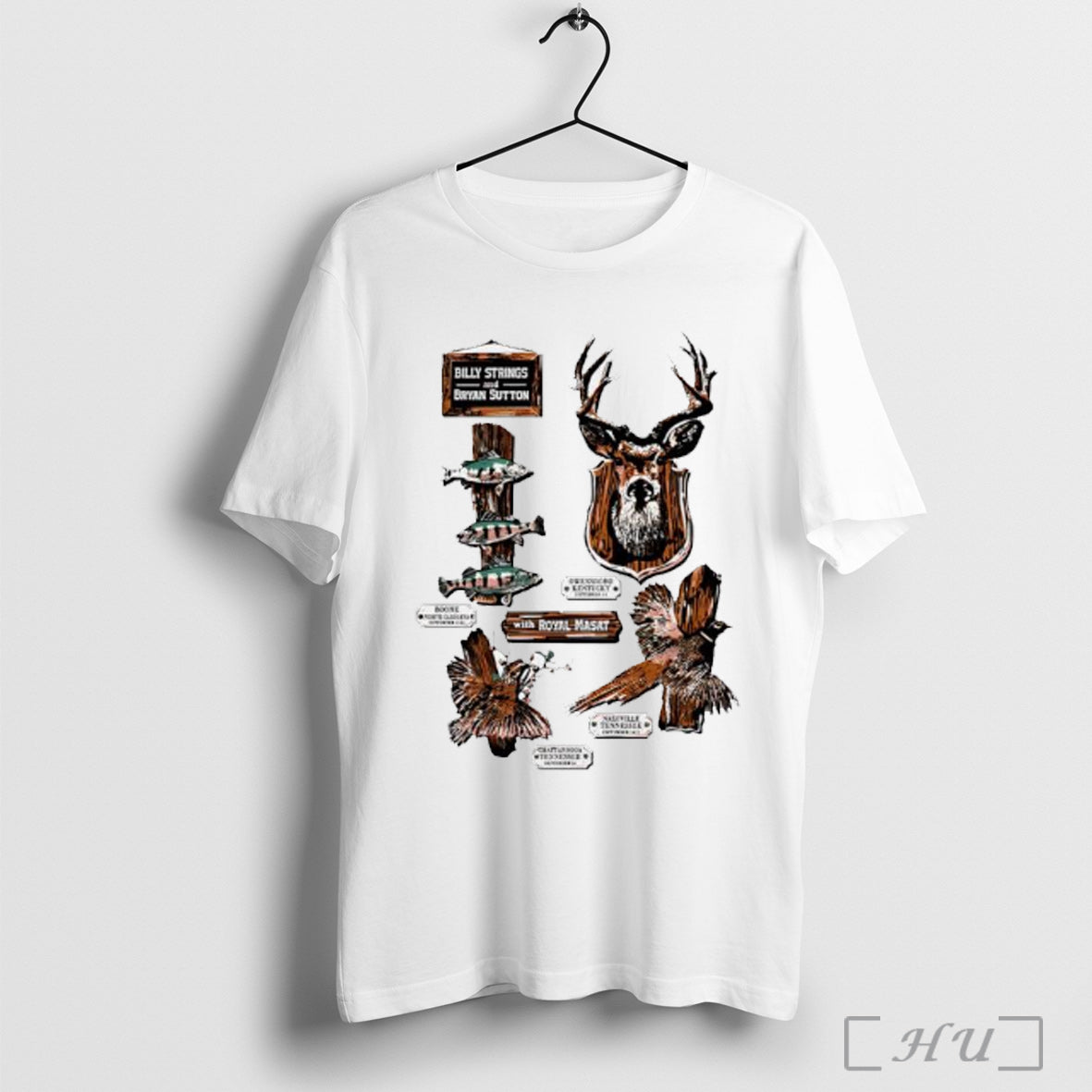 Officials Billy Strings And Bryan Sutton With Royal Masat Taxidermy T Shirt