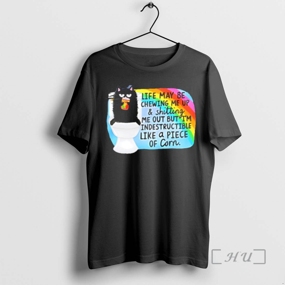 Officials Black Cat Life Way Be Chewing Me Up And Shitting Me Out But Im T-Shirts, Hoodie, Sweatshirt | AU01DripNestTees.com