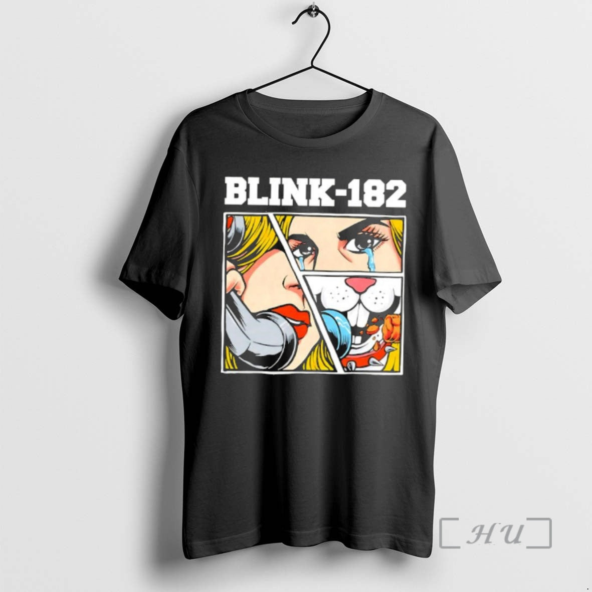 Officials Blink 182 Pop Art Crying Woman And Bunny Comic T-Shirts, Hoodie, Sweatshirt | AU01DripNestTees.com