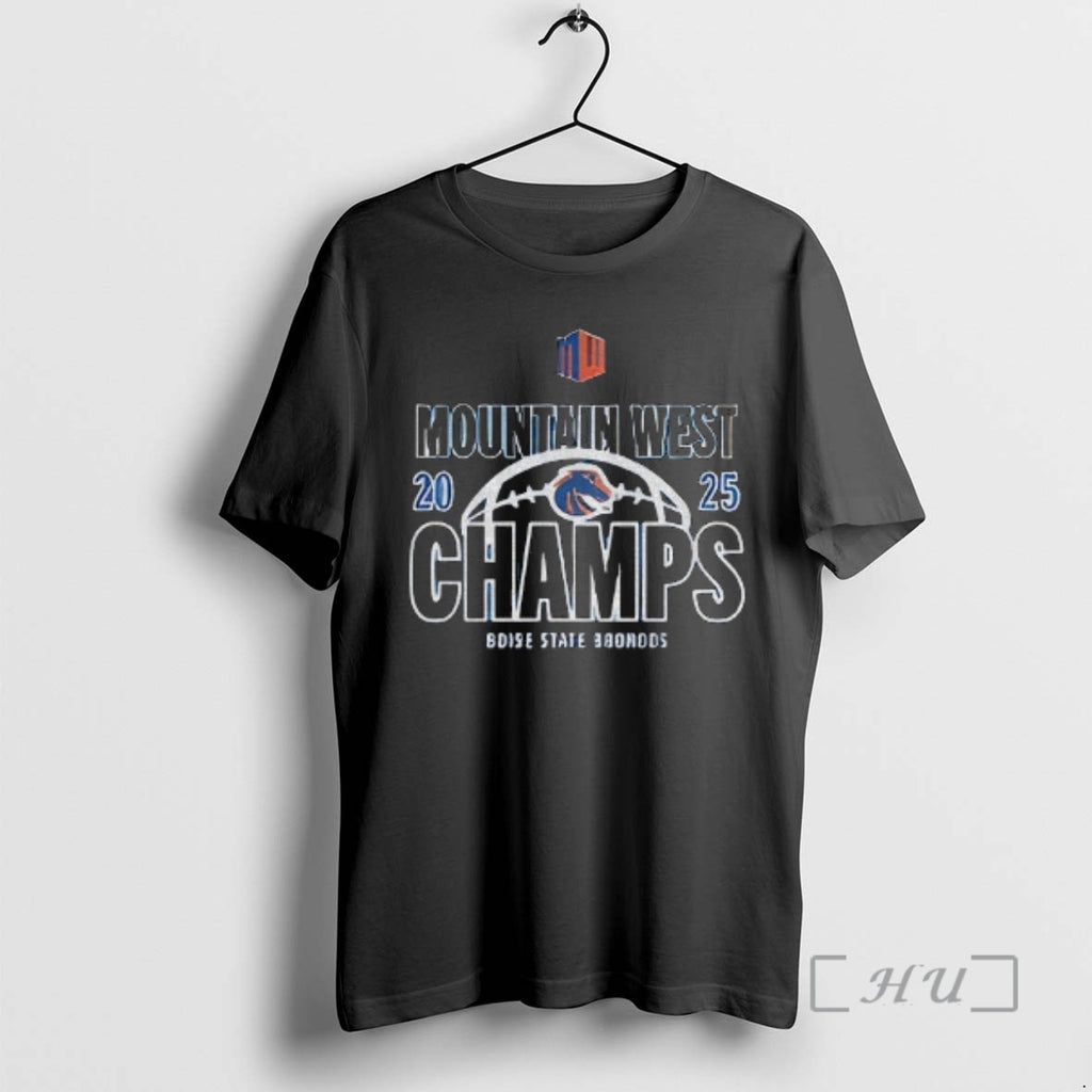 Officials Boise State Broncos 2025 Mountain West Champions Locker Room T-Shirts, Hoodie, Sweatshirt | AU01DripNestTees.com