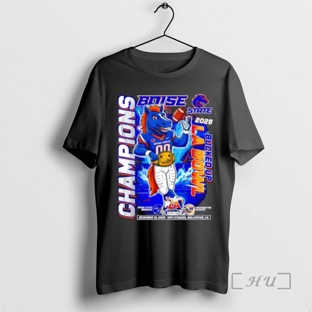 Officials Boise State Broncos And Washington Huskies Bucked Up La Bowl Champions 2025 Premium T-Shirts, Hoodie, Sweatshirt