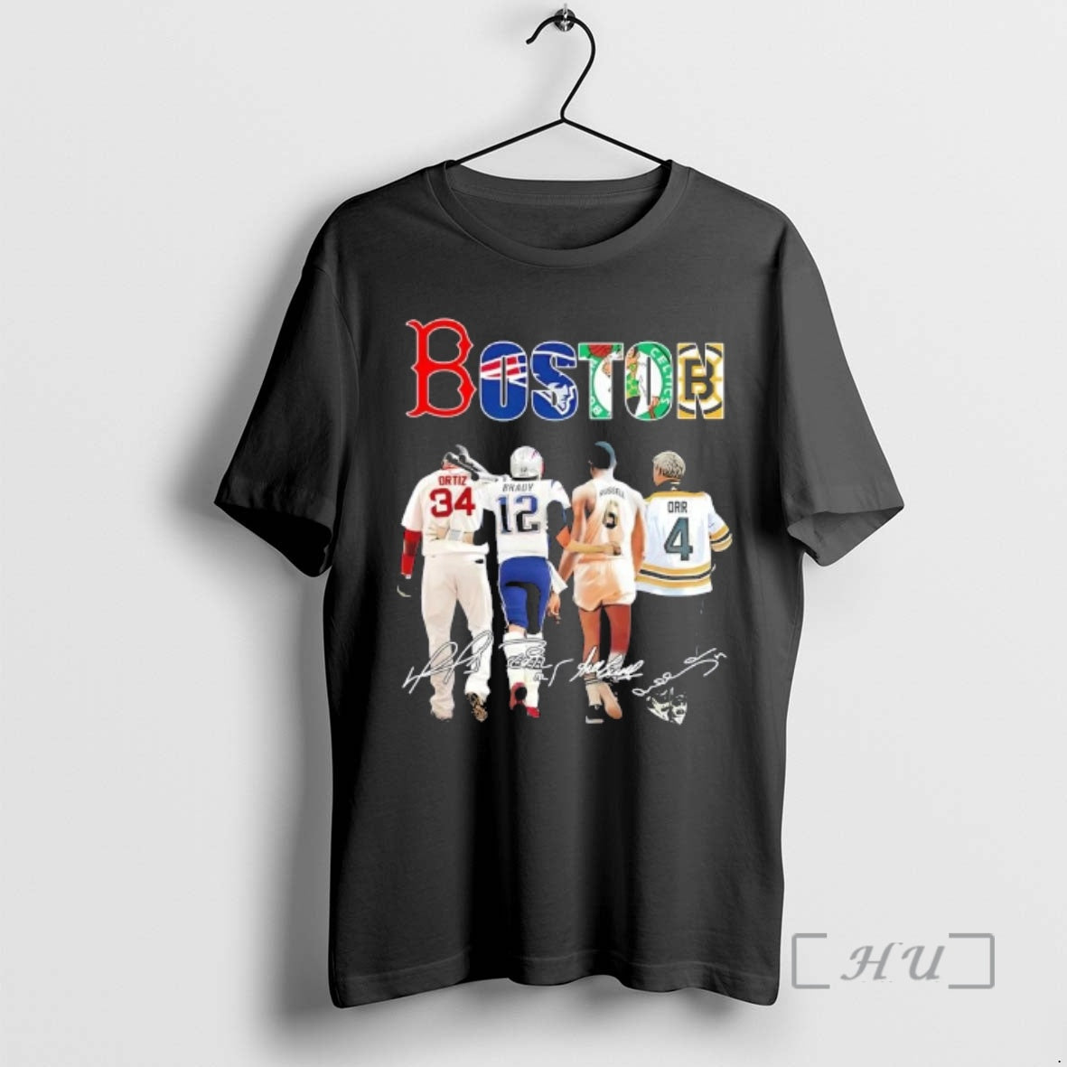 Officials Boston City Sports Legends Ortiz Brady Russell Orr Signatures T-Shirts, Hoodie, Sweatshirt | AU01DripNestTees.com