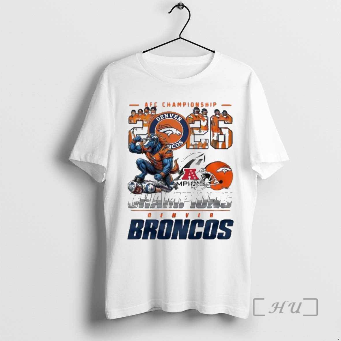 Officials Broncos 2026 Afc Championship Champions Mascot T-Shirts, Hoodie, Sweatshirt | AU01DripNestTees.com