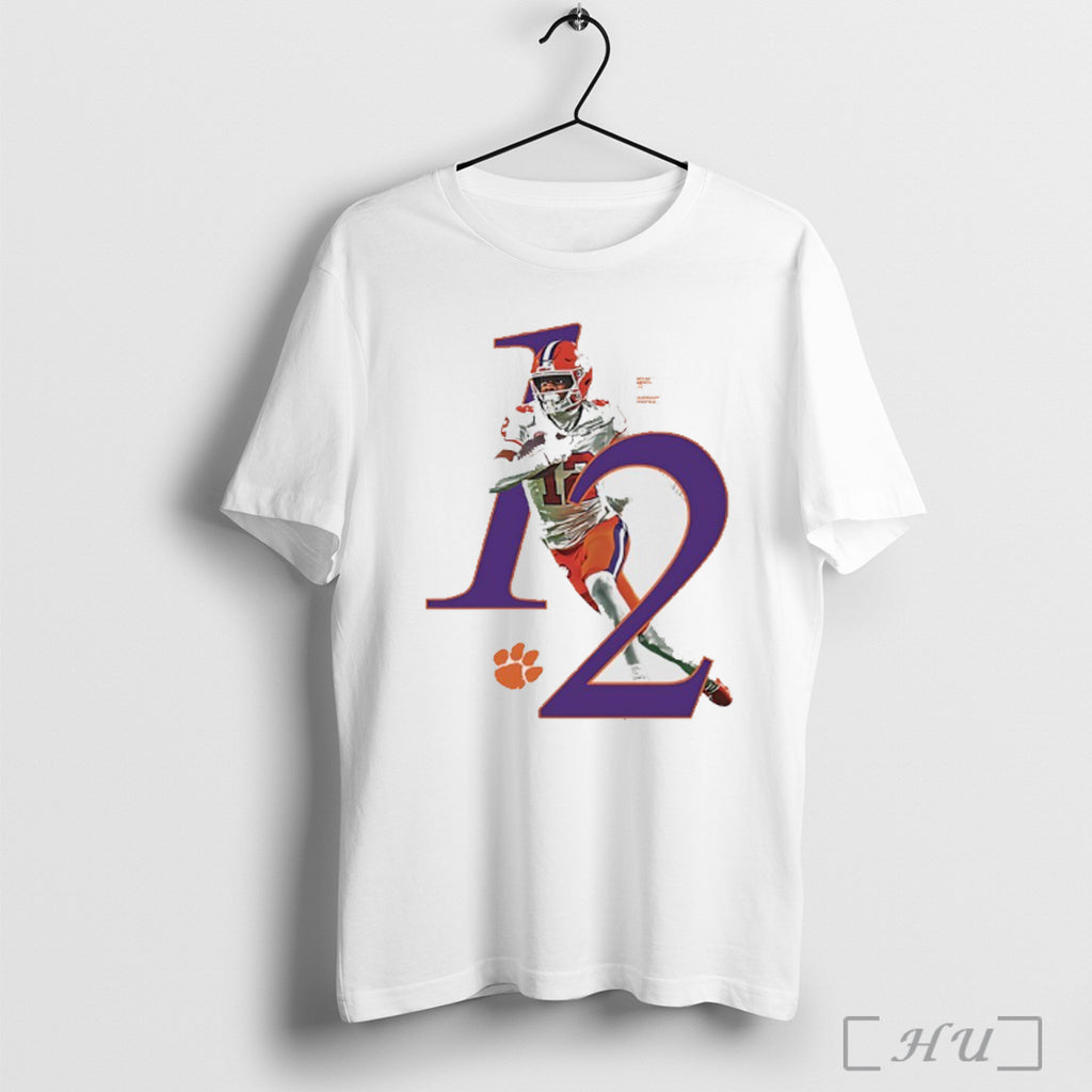 Officials Bryant Wesco 12 Clemson Tigers 2025 Ncaa Player T Shirt