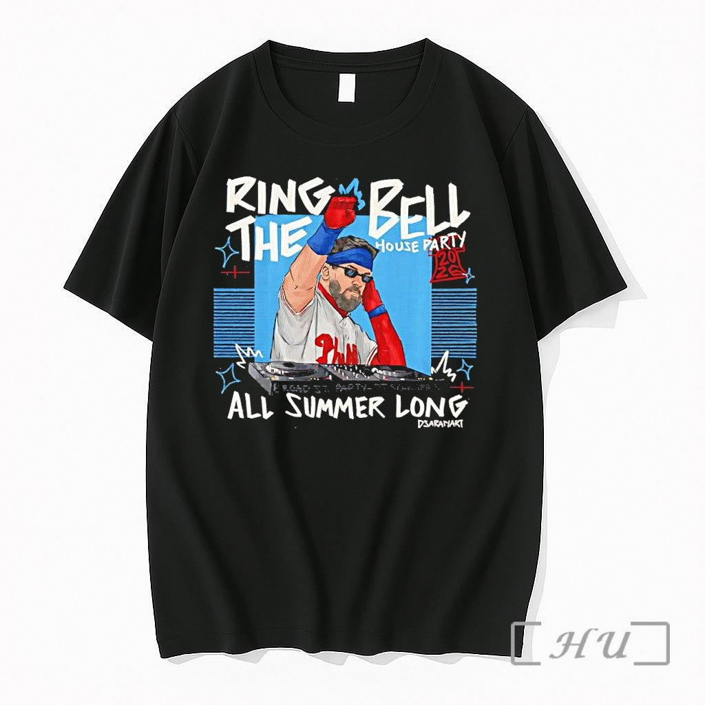 Officials Bryce Harper Ring The Bell Dj House Party Phillies All Summer Premium T Shirts