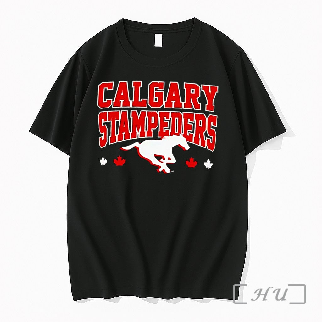 Officials Calgary Stampeders Running Horse Maple Leaf Black