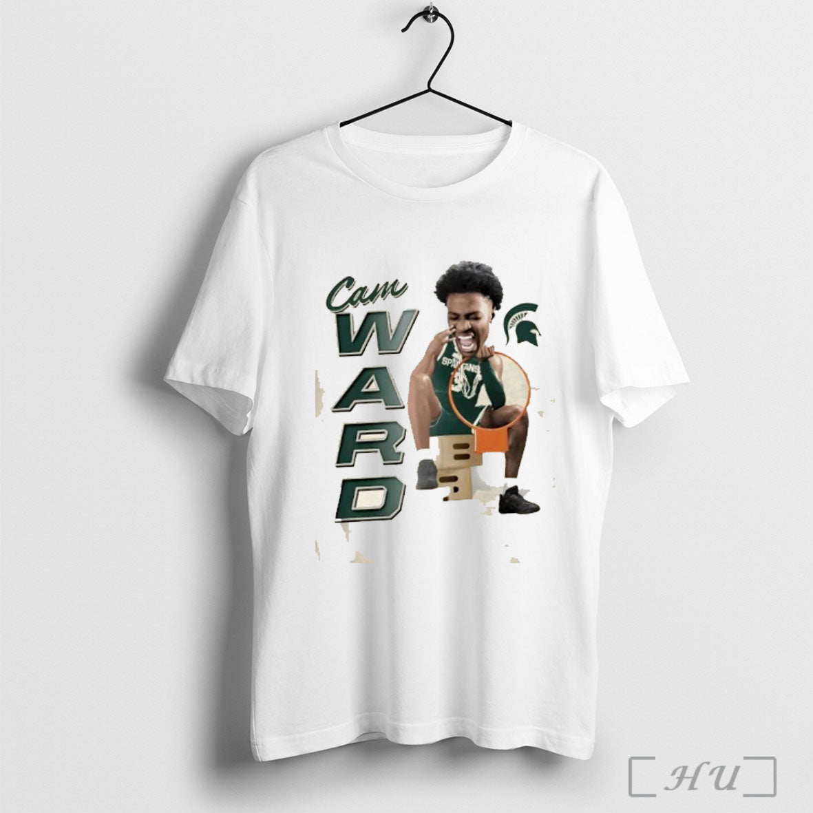 Officials Cam Ward Michigan State Spartans Elevated Caricature T Shirt