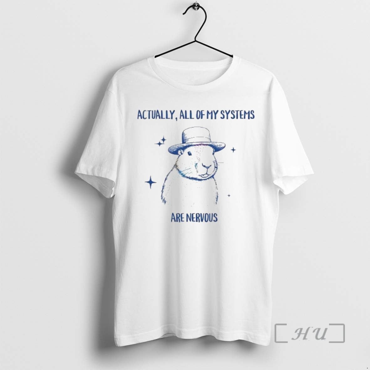 Officials Capybara Actually All Of My Systems Are Nervous T-Shirts, Hoodie, Sweatshirt | AU01DripNestTees.com