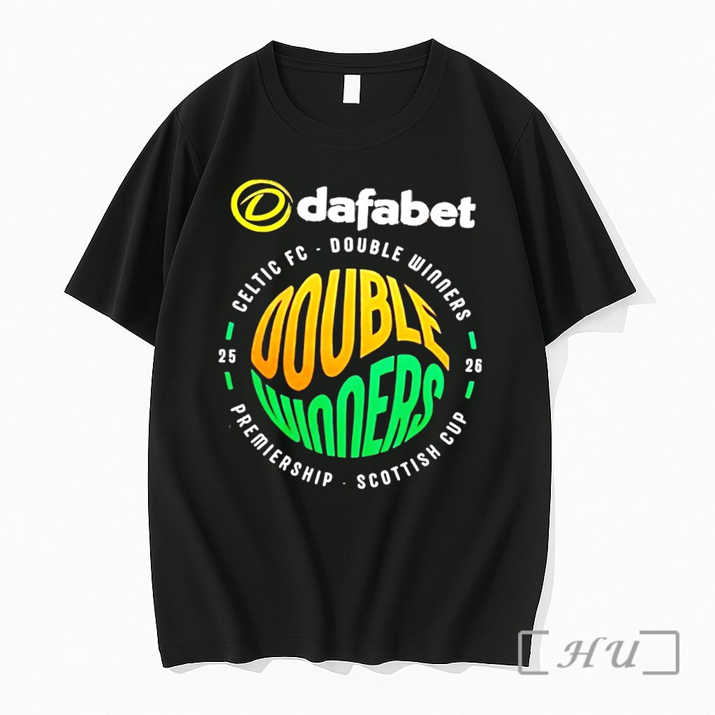 Officials Celtic Fc 2025 26 Double Winners Champions Tee
