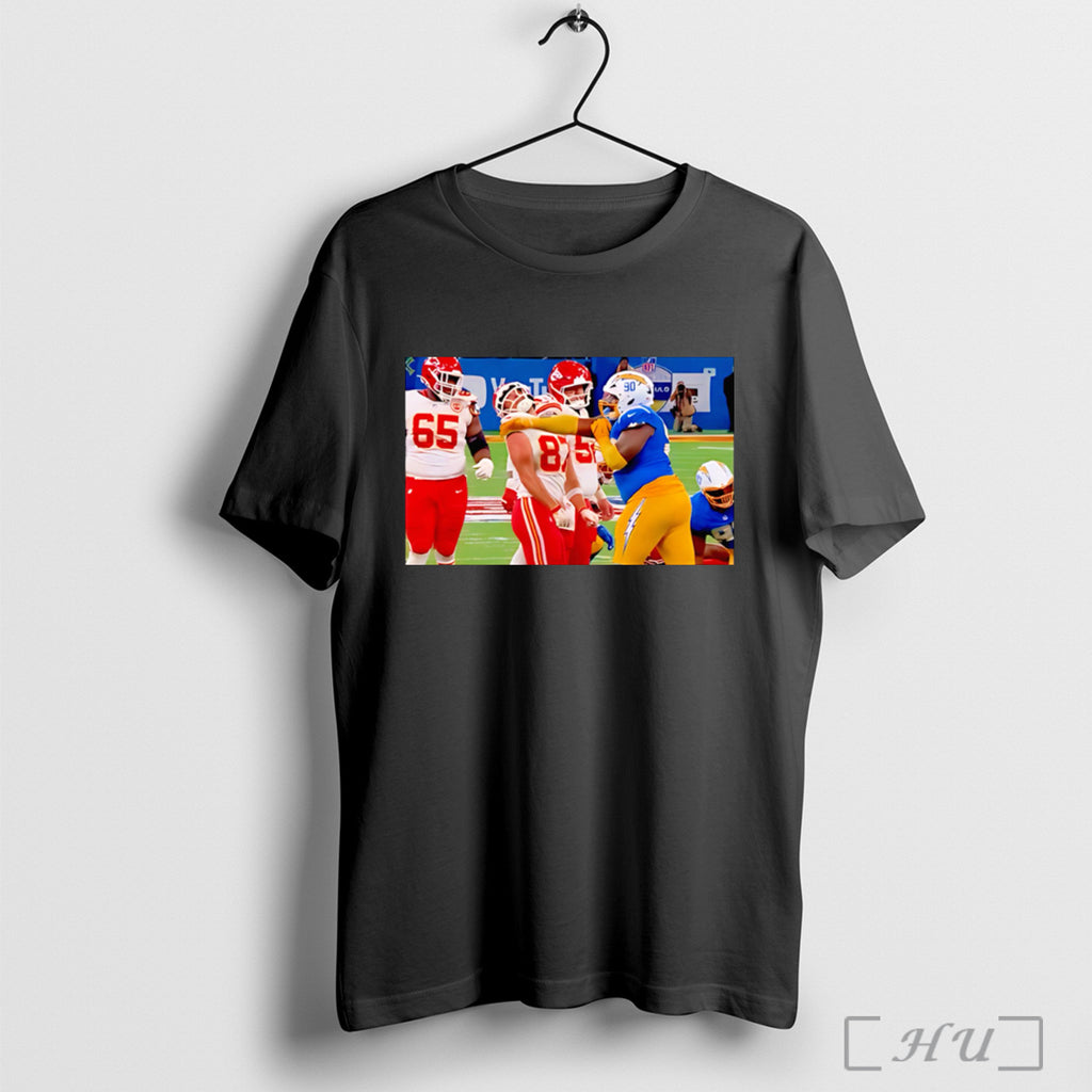 Officials Chargers Player Slapped Travis Kelce In The Face T Shirt