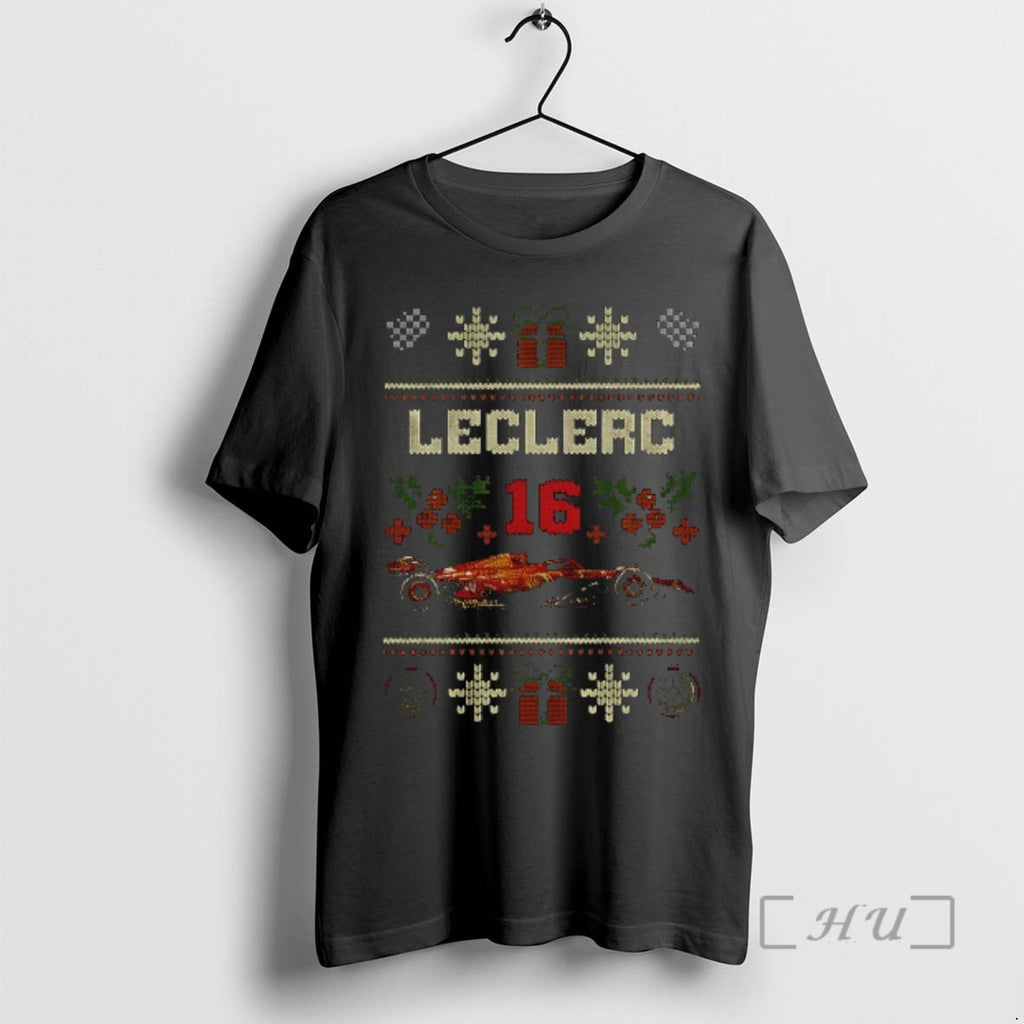 Officials Charles Leclerc 16 Ferrari F1 Merry Christmas T-Shirts, Hoodie, Sweatshirt | AU01DripNestTees.com