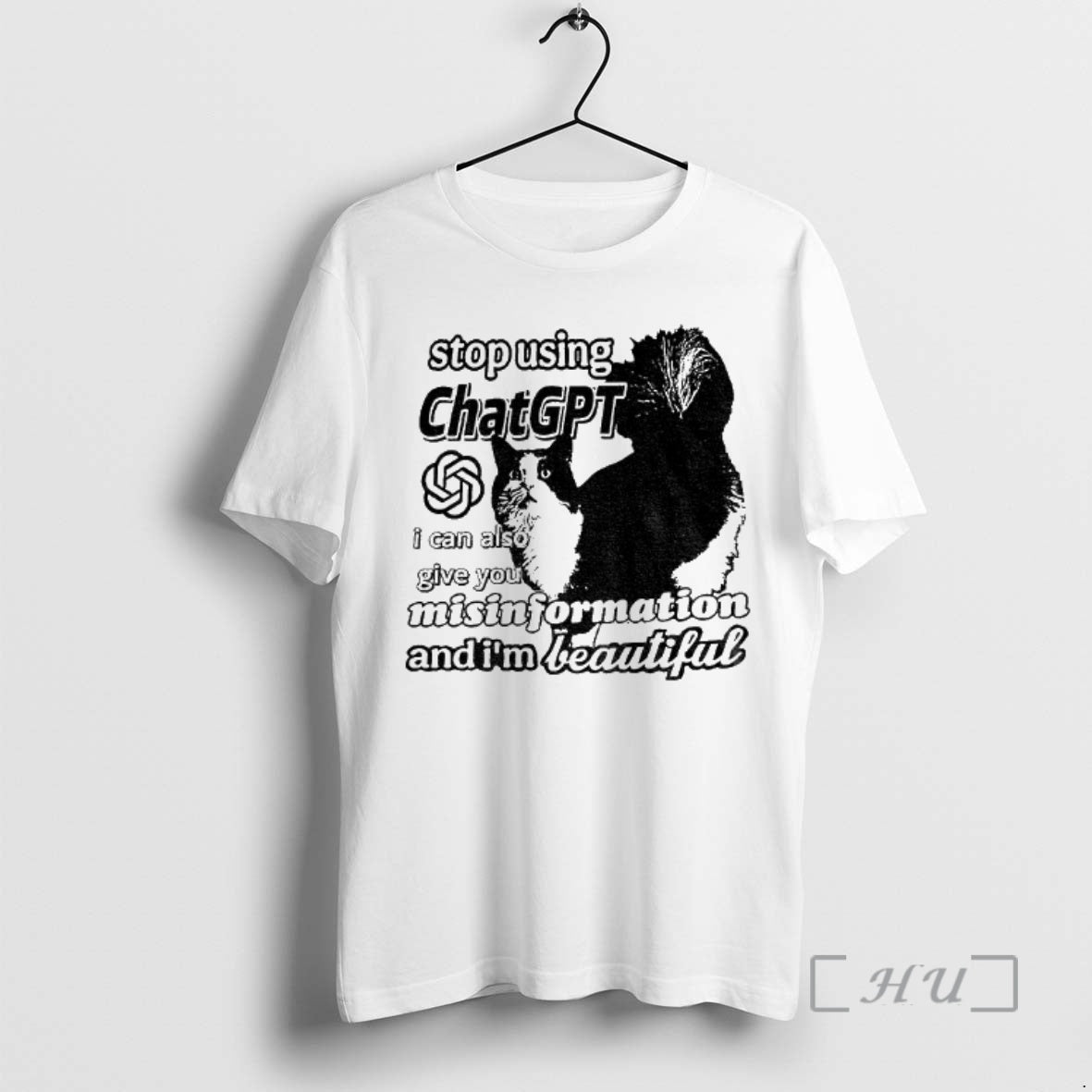Officials Chat Gpt Cat Meme Stop Using I Can Also Give You Misinformation Premium T-Shirts, Hoodie, Sweatshirt