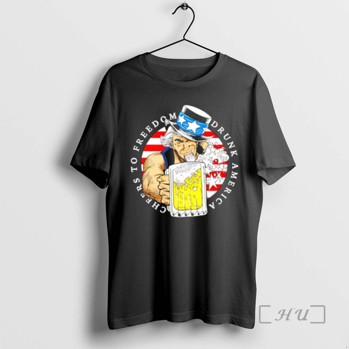 Officials Cheers To Freedom Drunk America Uncle Sam T-Shirts, Hoodie, Sweatshirt | AU01DripNestTees.com