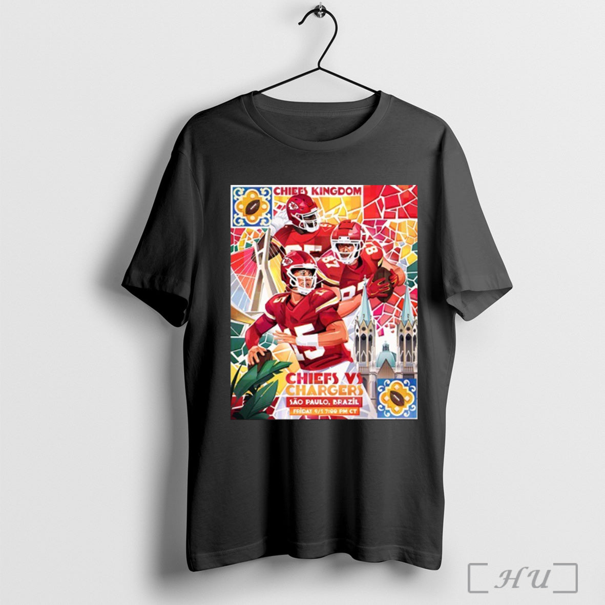 Officials Chiefs Kingdom 2025 Chargers Vs Chiefs Sao Paulo Game T Shirt