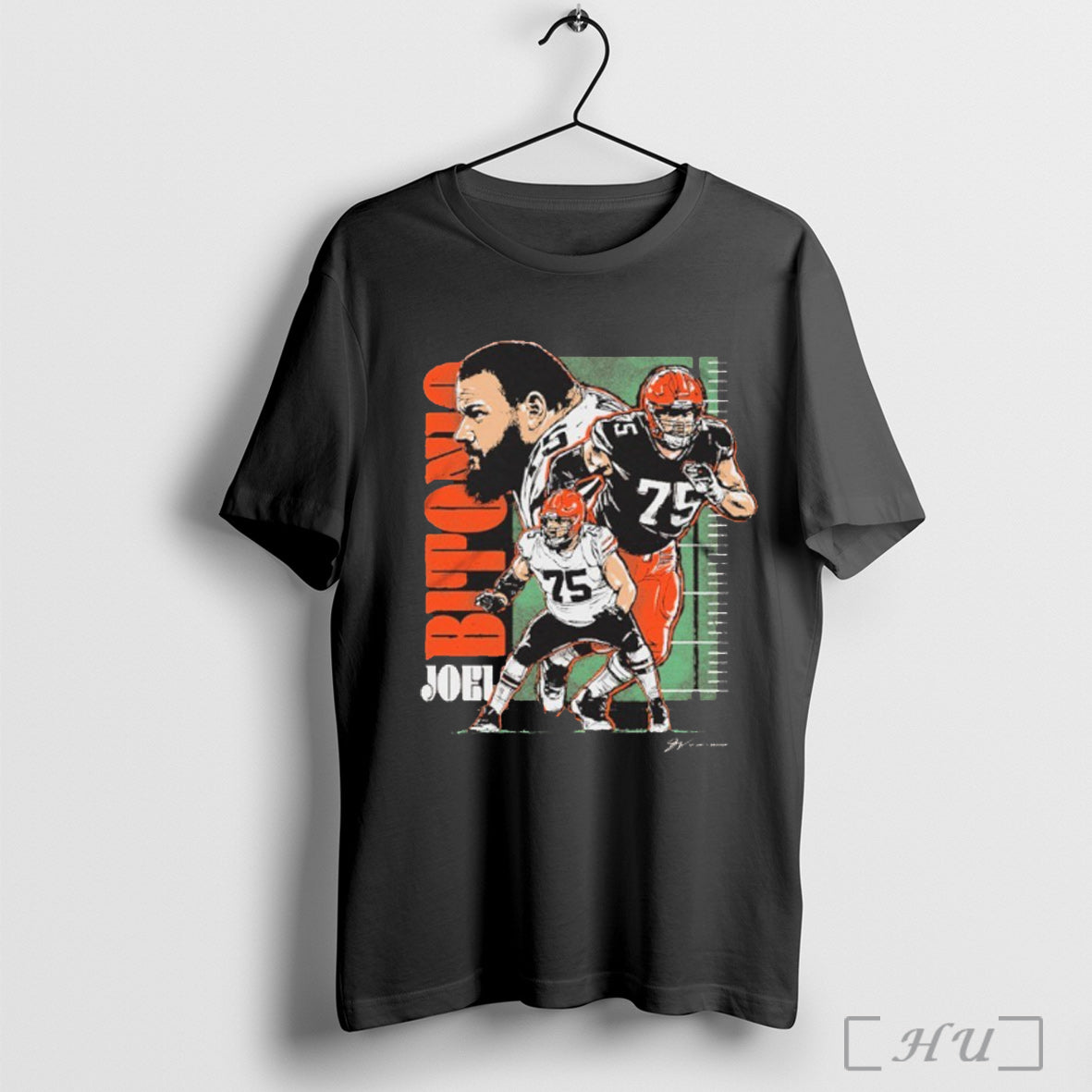 Officials Cleveland Browns Joel Bitonio Artwork T Shirt