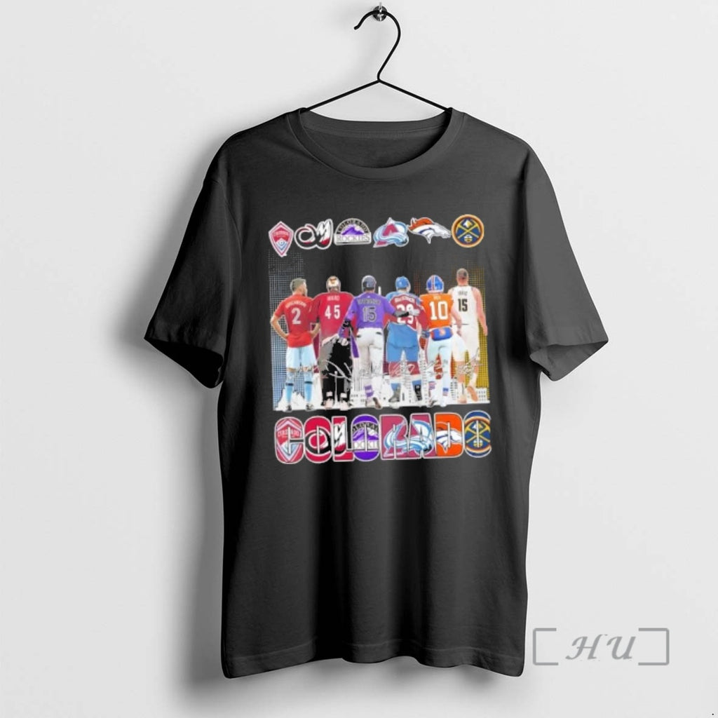 Officials Colorado City Sports Legends Skyline Signatures T-Shirts, Hoodie, Sweatshirt | AU01DripNestTees.com