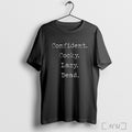 Officials Confident Cocky Lazy Dead V Neck T Shirt