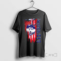 Officials Connecticut Huskies Football Battle Shattered Usa Flag Rip Design T-Shirts, Hoodie, Sweatshirt