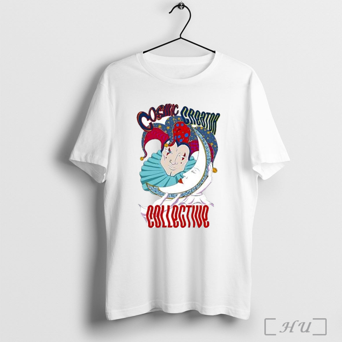 Officials Cosmic Creator Collective Jester Holding Crescent Moon T Shirt