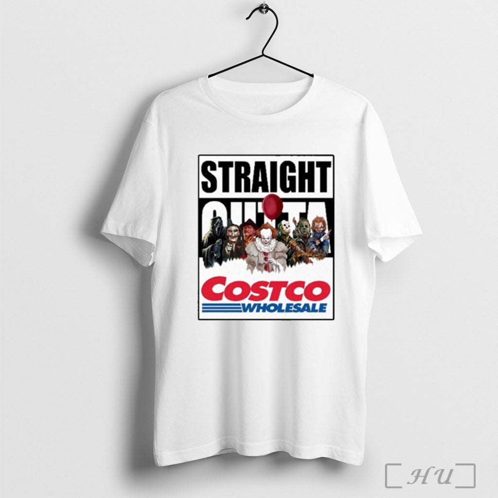 Officials Costco Logo Straight Outta Horror Film Halloween T Shirt