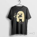 Officials Cute Ghost Meh Coffee Holding Cat T-Shirts, Hoodie, Sweatshirt | AU01DripNestTees.com