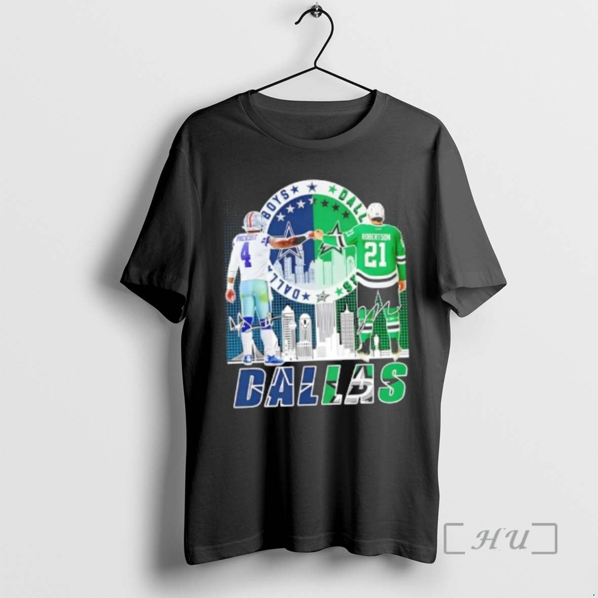 Officials Dallas City Sports Prescott Cowboys X Robertson Stars Skyline T-Shirts, Hoodie, Sweatshirt | AU01DripNestTees.com