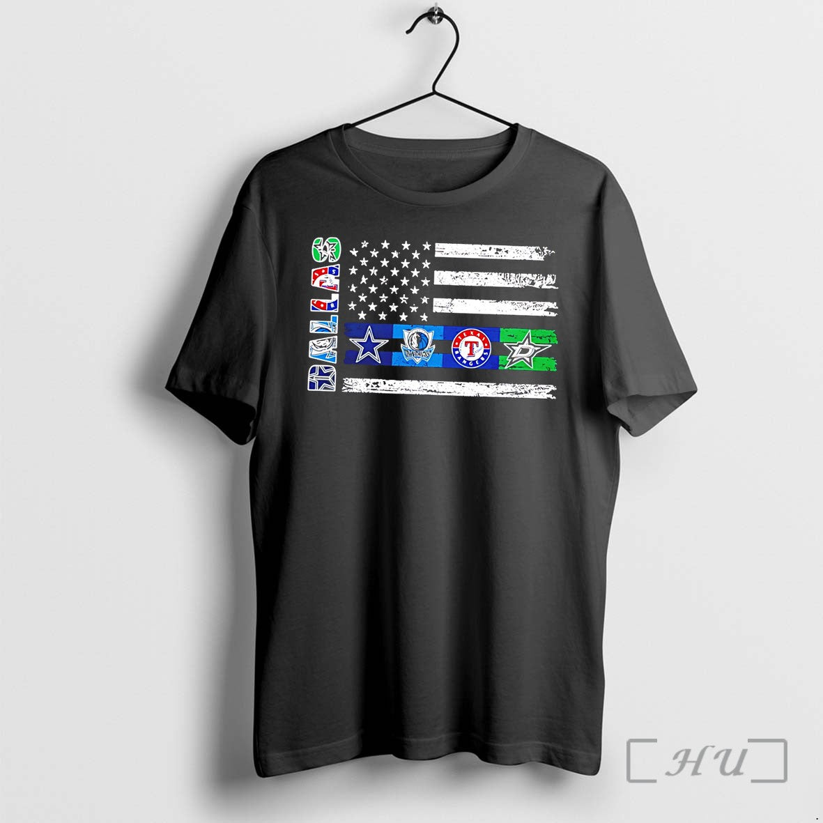 Officials Dallas Sports Teams Logos Flag Tee
