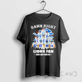 Officials Damn Right I Am A Lions Fan Now And Forever Player Collage Christmas Tree T-Shirts, Hoodie, Sweatshirt