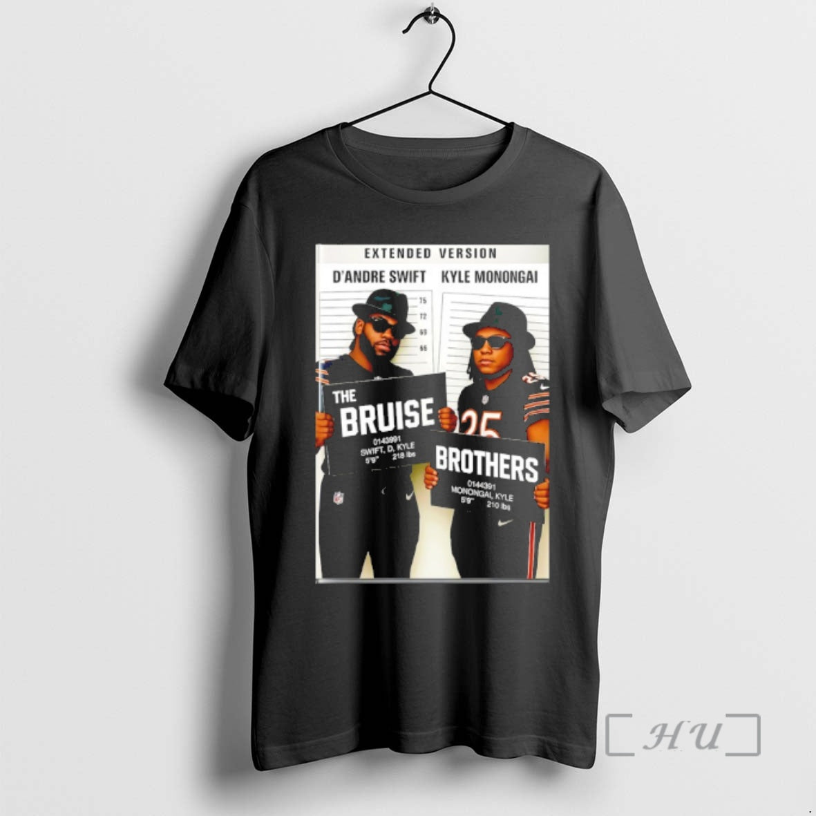 Officials Dandre Swift And Kyle Monangai Da Bears Mugshot T-Shirts, Hoodie, Sweatshirt | AU01DripNestTees.com