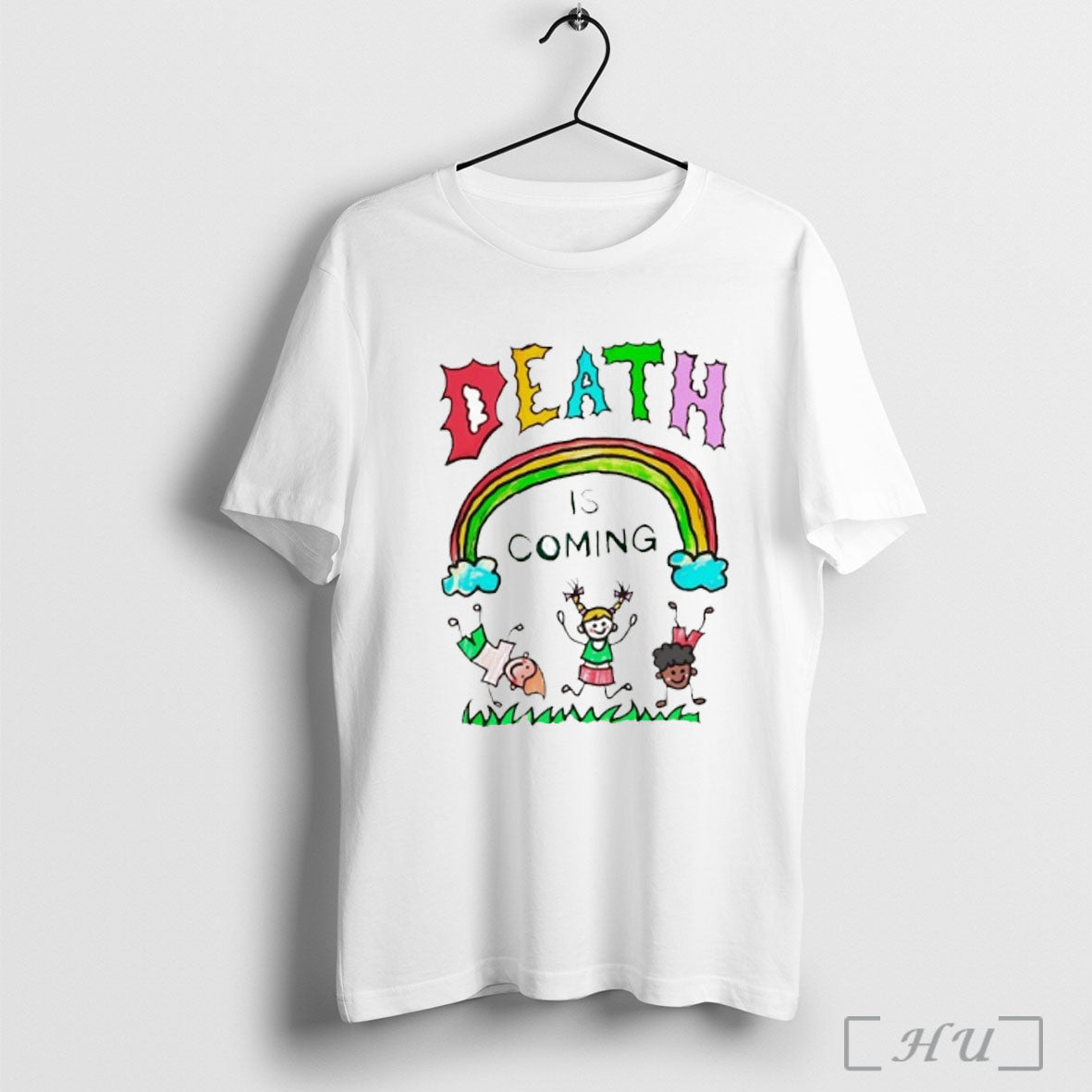 Officials Death Is Coming Rainbow Kids Ar T Shirt