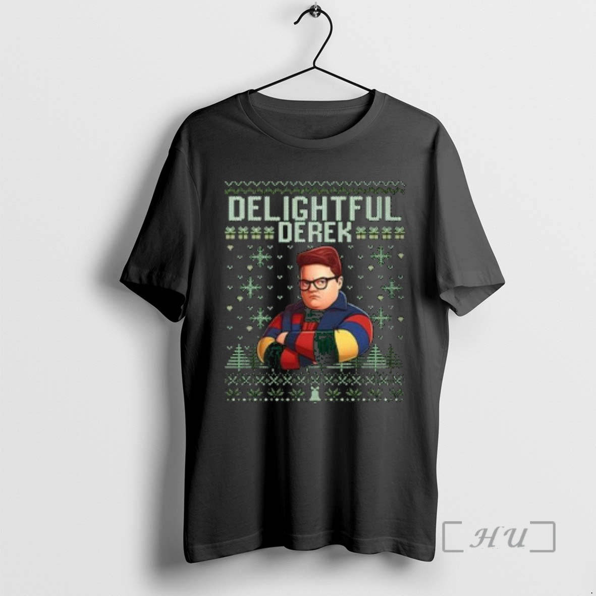 Officials Delightful Derek Christmas Circle Black T-Shirts, Hoodie, Sweatshirt | AU01DripNestTees.com
