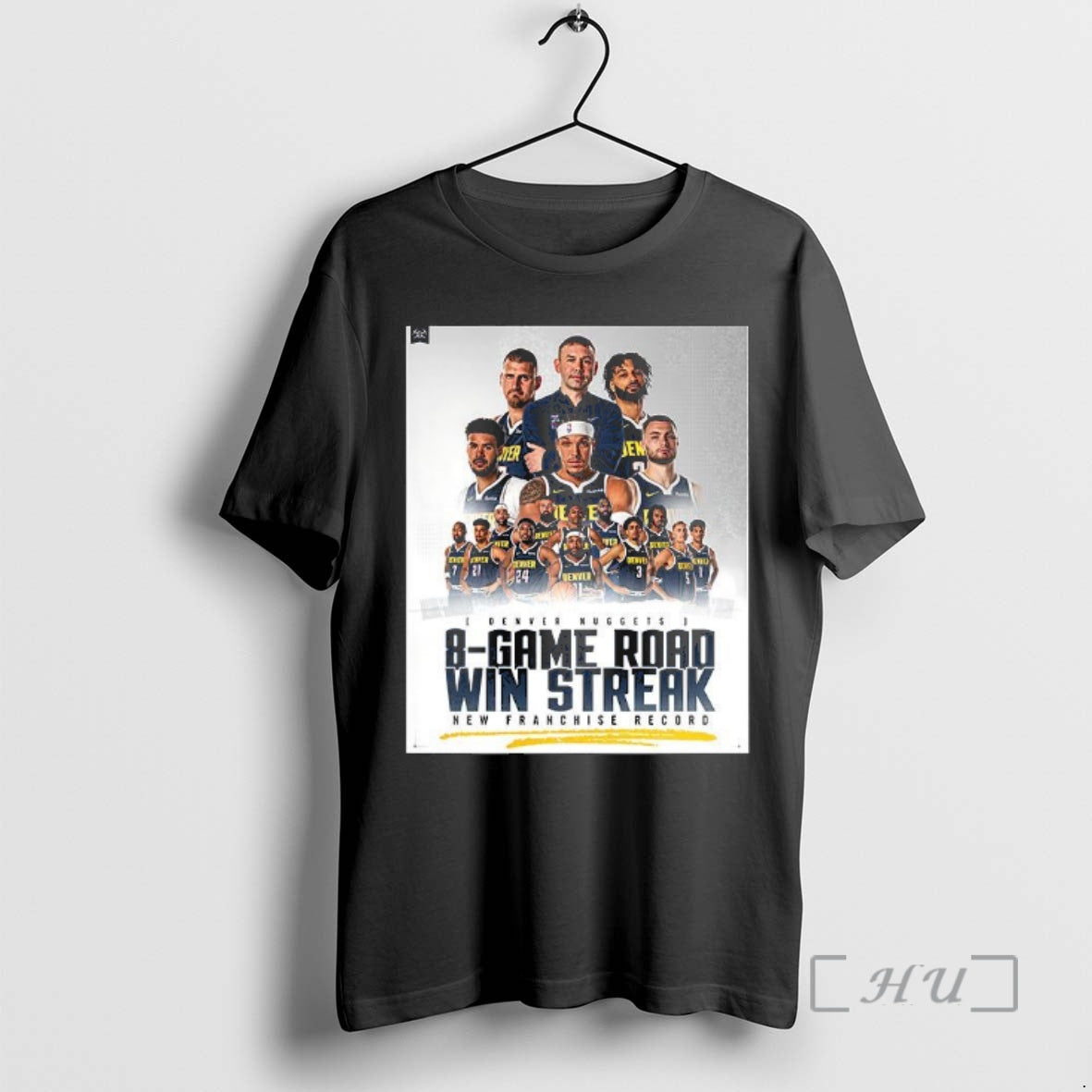 Officials Denver Nuggets 8 Game Road Win Streak T-Shirts, Hoodie, Sweatshirt | AU01DripNestTees.com