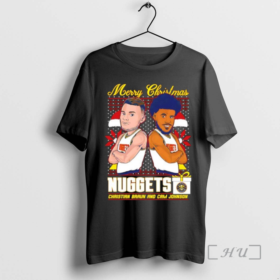 Officials Denver Nuggets Christian Braun And Cam Johnson Merry Christmas T-Shirts, Hoodie, Sweatshirt | AU01DripNestTees.com