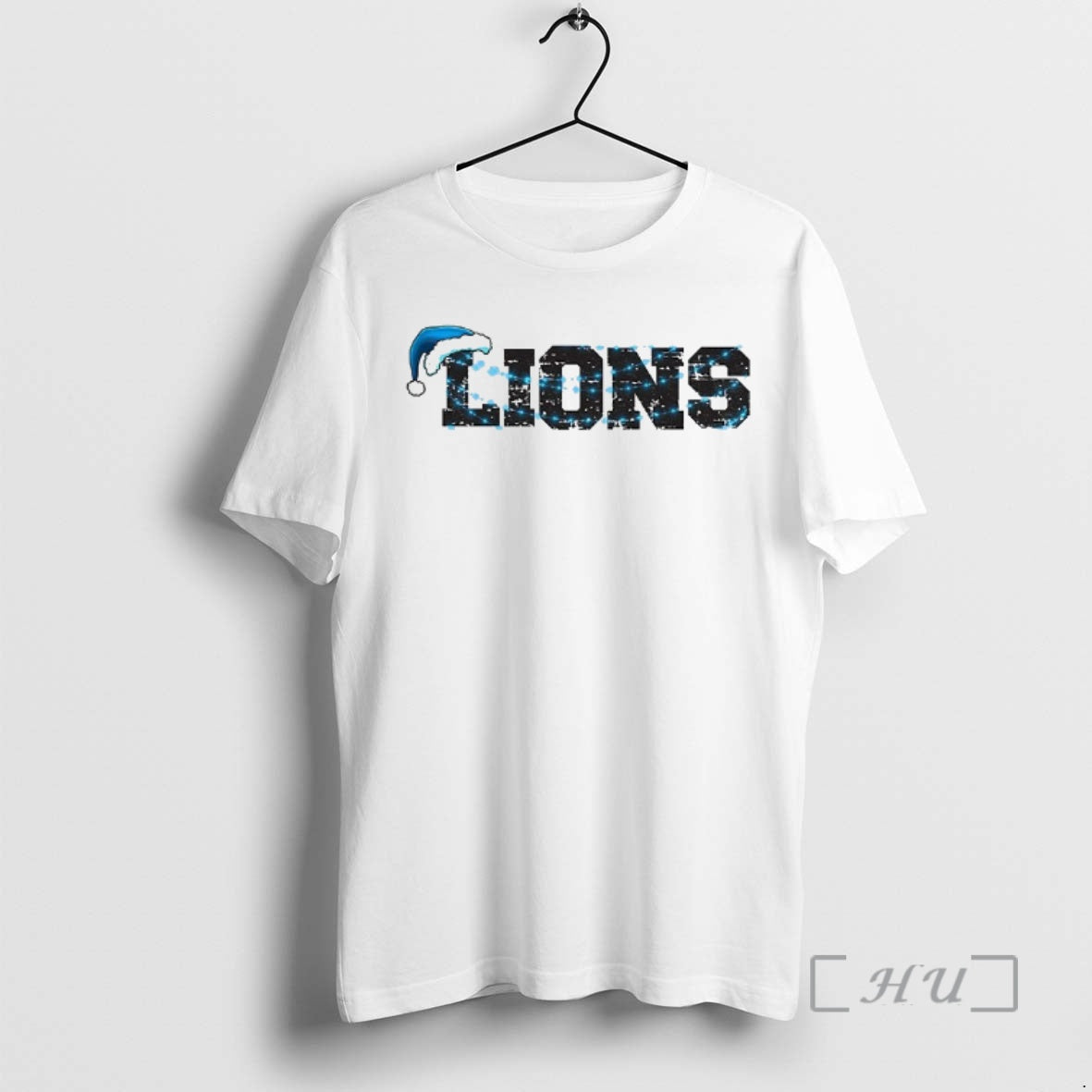 Officials Detroit Lions Blue Lights Santa Hat Merry Christmas T-Shirts, Hoodie, Sweatshirt | AU01DripNestTees.com