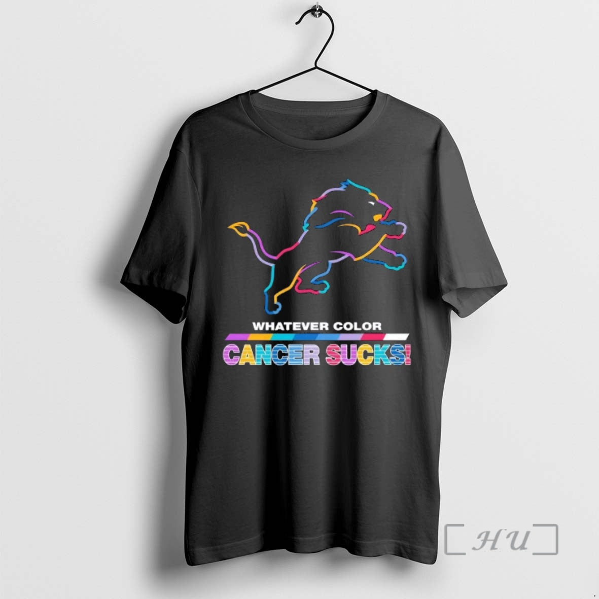 Officials Detroit Lions Football Whatever Color Cancer Sucks Logo Colors T-Shirts, Hoodie, Sweatshirt | AU01DripNestTees.com
