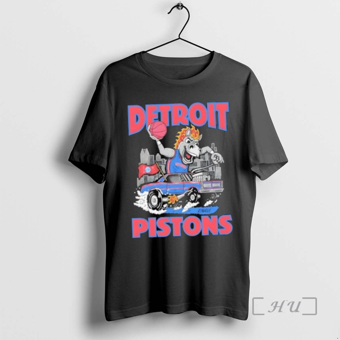 Officials Detroit Pistons Basketball Mascot Cartoon Hooper T-Shirts, Hoodie, Sweatshirt | AU01DripNestTees.com
