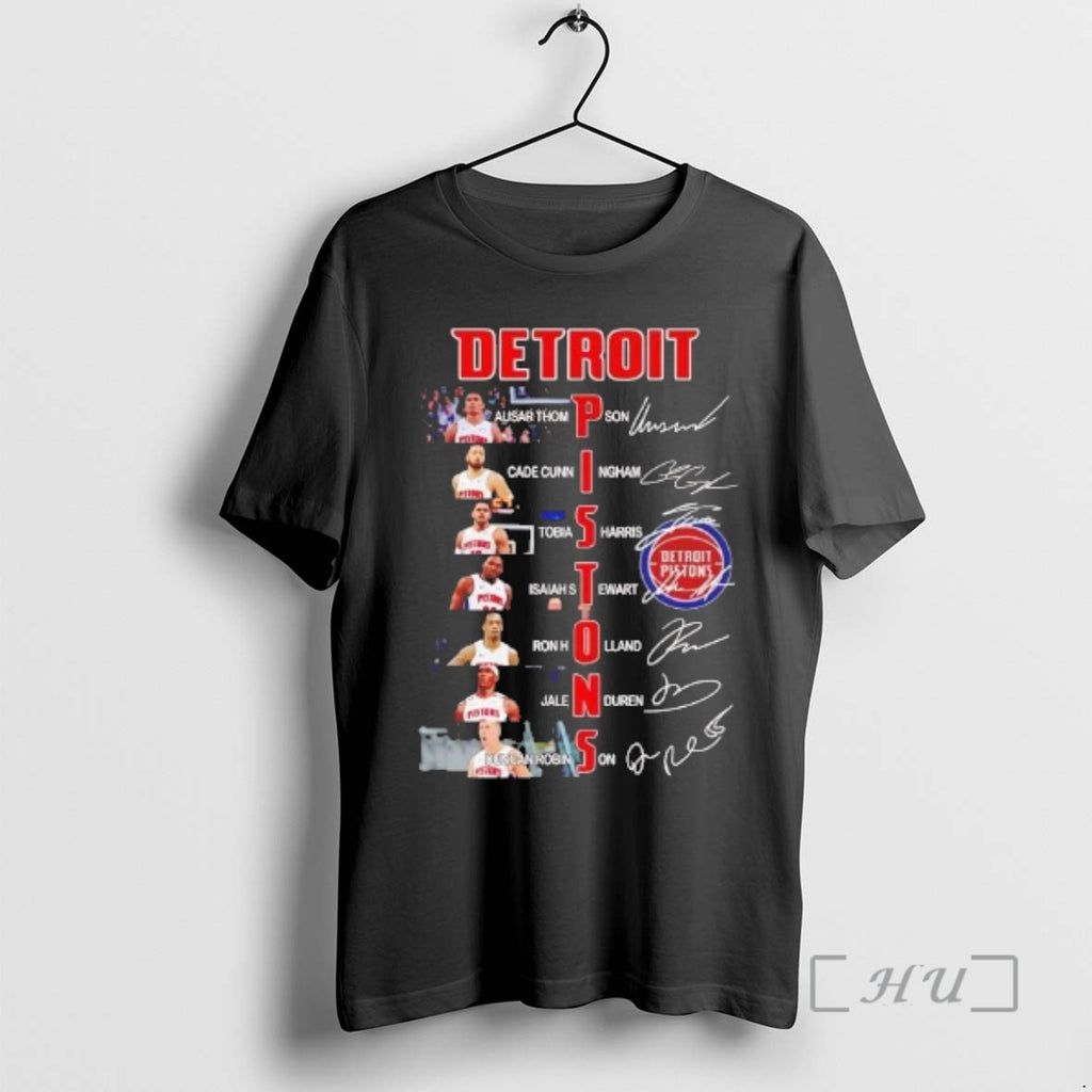 Officials Detroit Pistons Team Players Names And Signatures T-Shirts, Hoodie, Sweatshirt | AU01DripNestTees.com