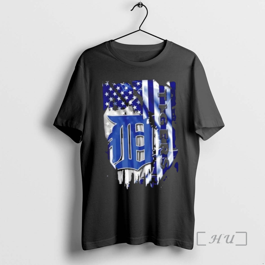 Officials Detroit Tigers Baseball X American Flag T-Shirts, Hoodie, Sweatshirt | AU01DripNestTees.com