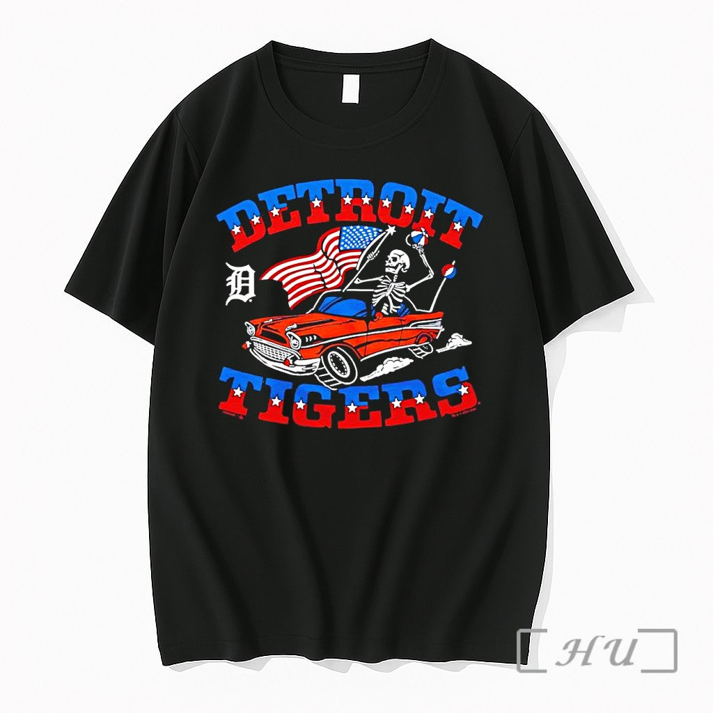 Officials Detroit Tigers Skeleton Classic Car American 250th Anniversary