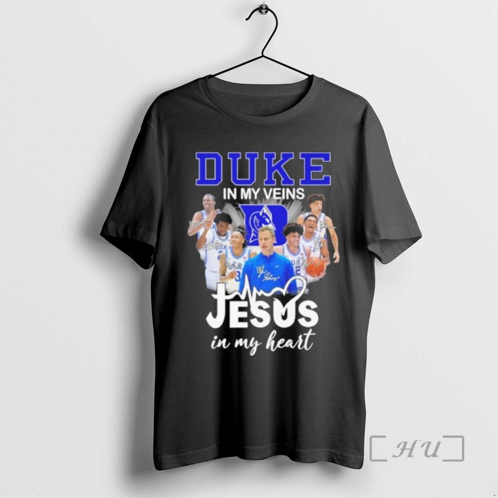 Officials Duke Mens Basketball In My Veins Jesus In My Heart Premium T Shirts Sweater Hoodie, Sweatshirt