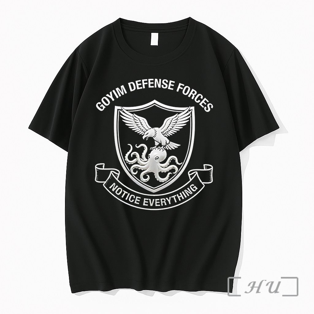 Officials Eagle Octopus Goyim Defense Forces Notice Everything Logo