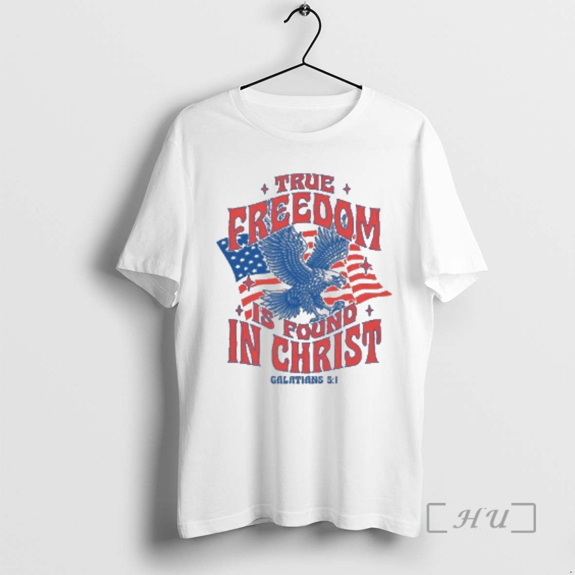 Officials Eagle True Freedom Is Found Is Christ Usa Flag T-Shirts, Hoodie, Sweatshirt | AU01DripNestTees.com