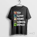 Officials Eat Sleep Anime Gaming Repeat Gamer T-Shirts, Hoodie, Sweatshirt | AU01DripNestTees.com