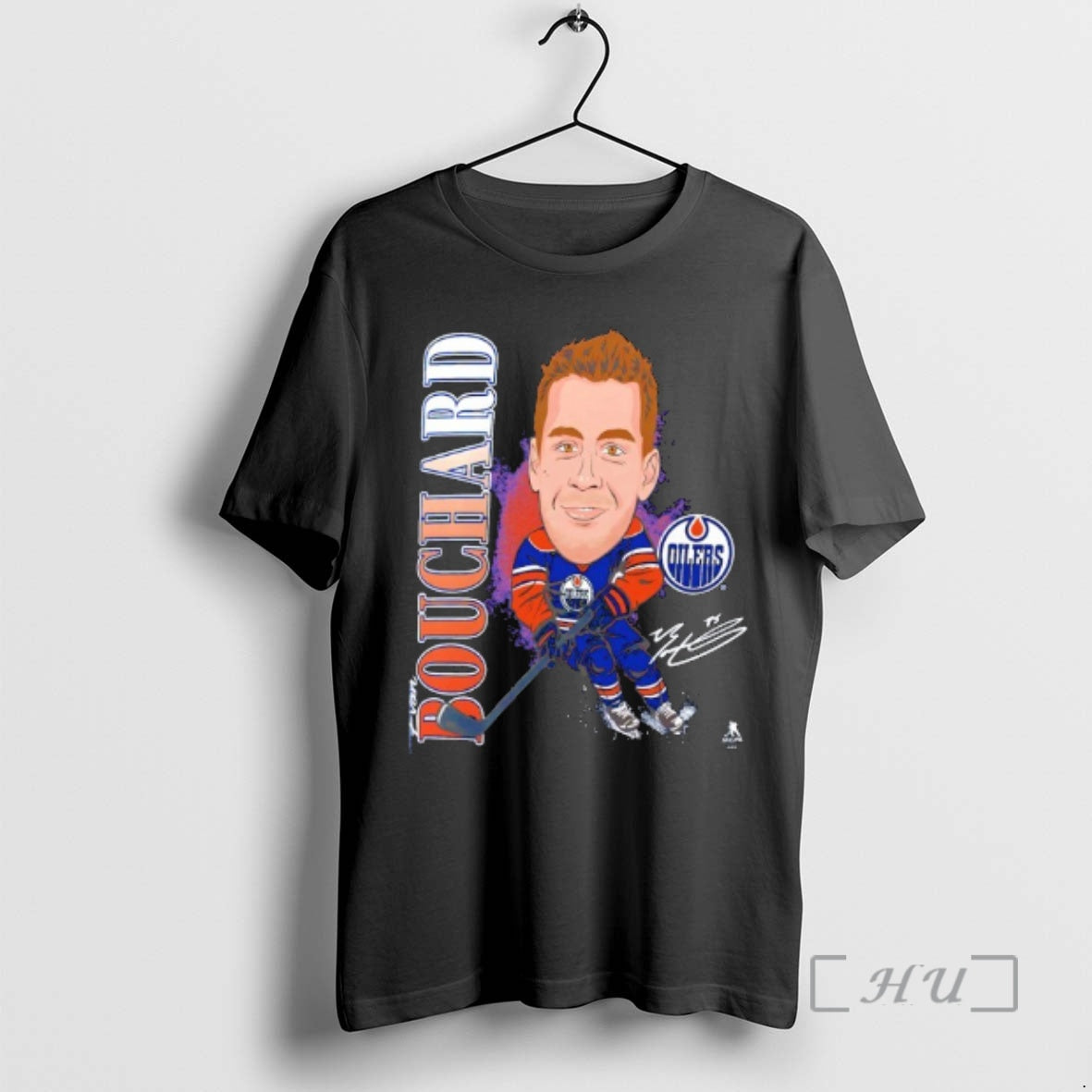 Officials Evan Bouchard Edmonton Oilers Player Action Signature T-Shirts, Hoodie, Sweatshirt | AU01DripNestTees.com
