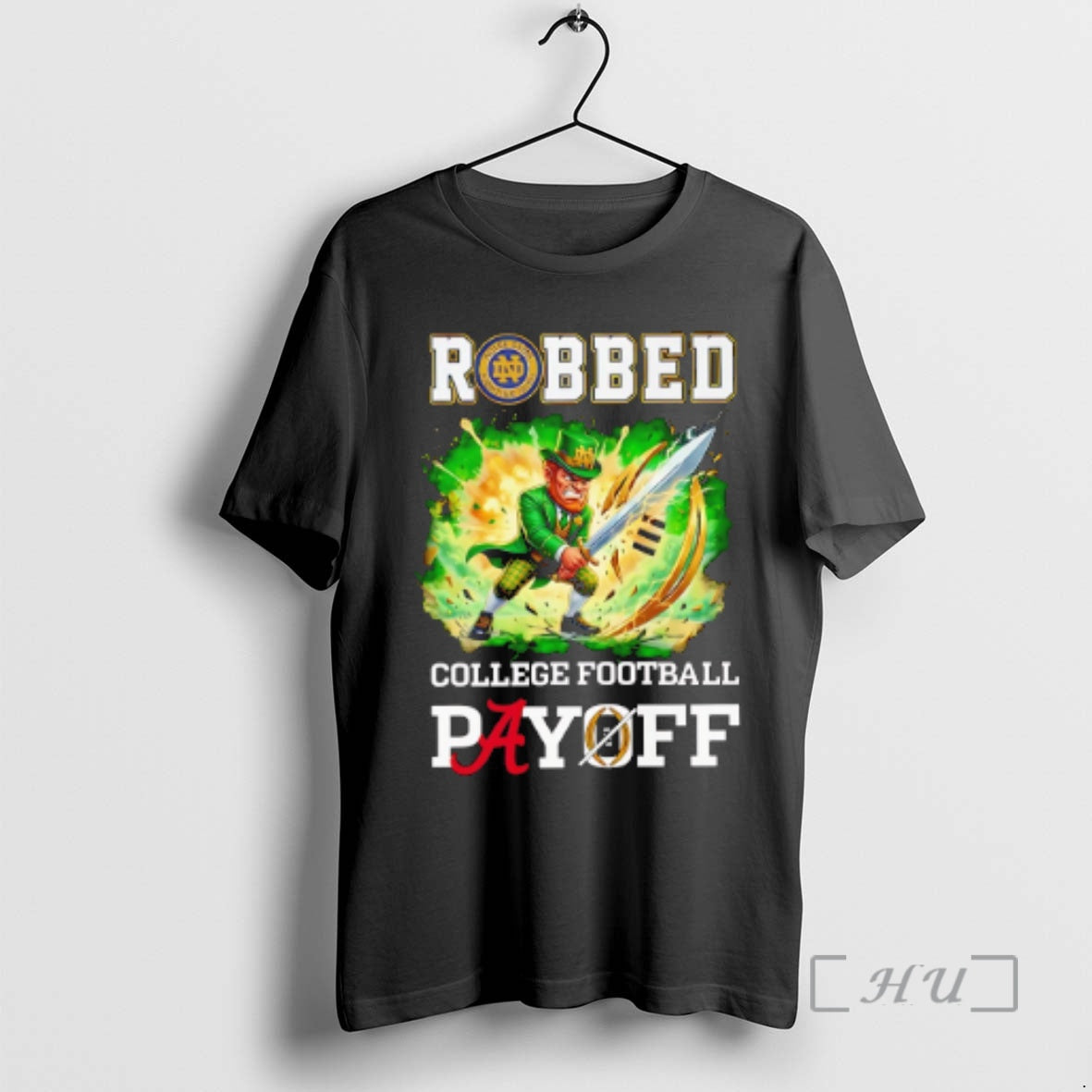 Officials Fighting Irish Robbed The Cfp Playoff Mascot T-Shirts, Hoodie, Sweatshirt | AU01DripNestTees.com