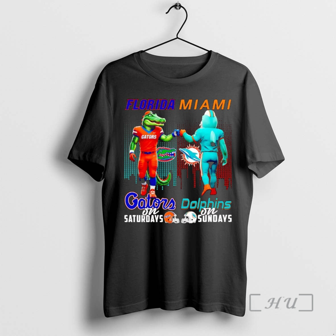 Officials Florida Gators On Saturdays Miami Dolphins On Sundays Mascot T-Shirts, Hoodie, Sweatshirt | AU01DripNestTees.com